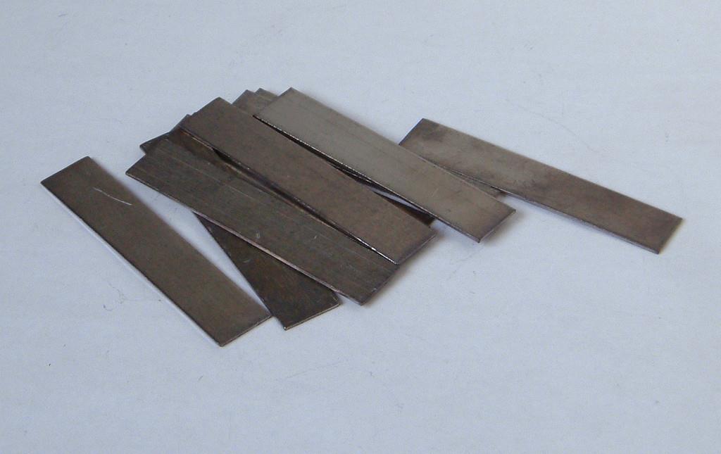 Metallbleche Blei, 10 Stück 15 x 75 mm | www.der-hedinger.de
